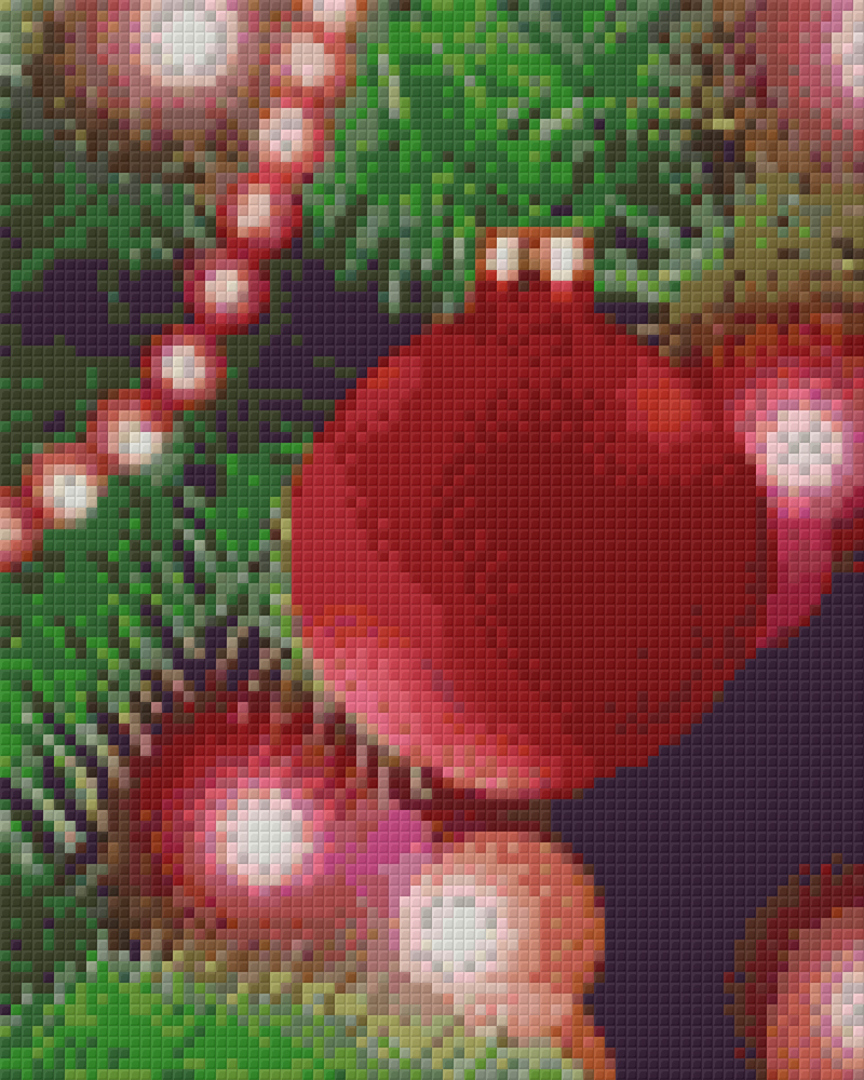 Christmas Ball Four [4] Baseplate PixelHobby Mini-mosaic Art Kit image 0
